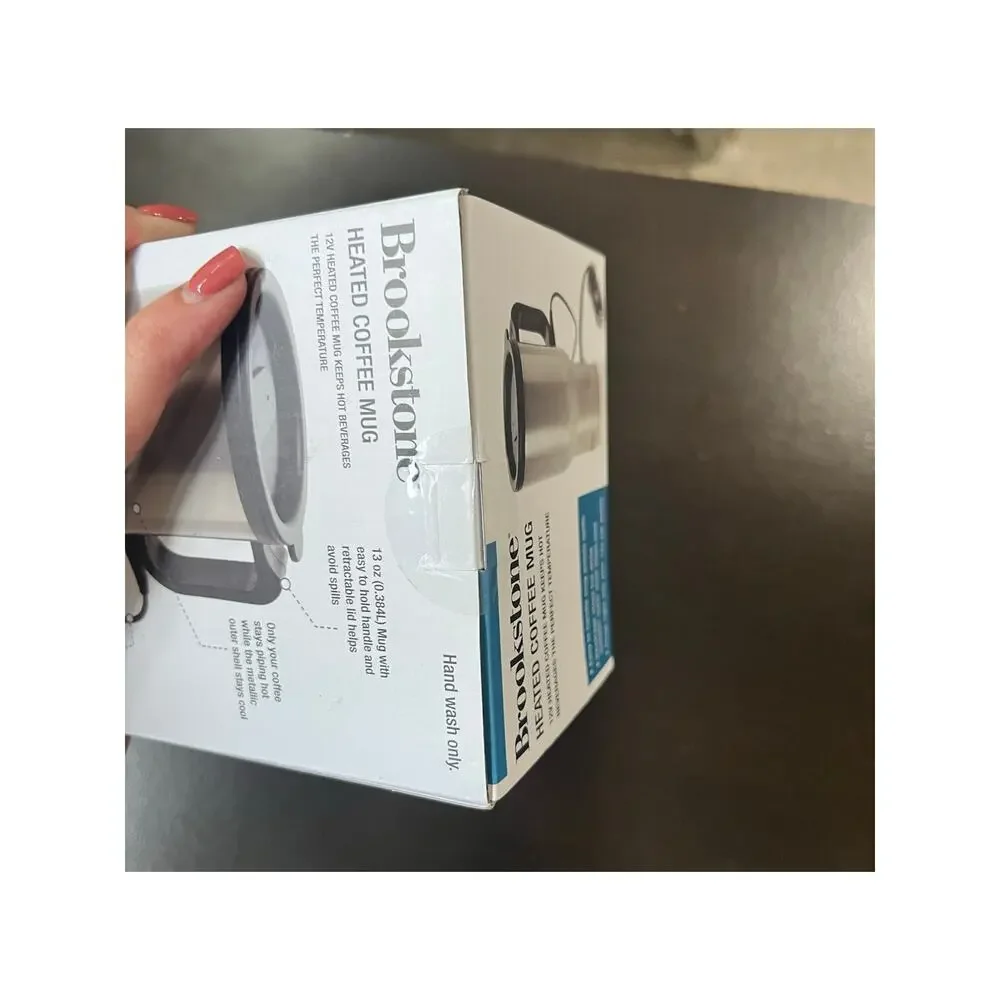 Brookstone Car Heated Coffee Tea Mug 13 oz NIB
